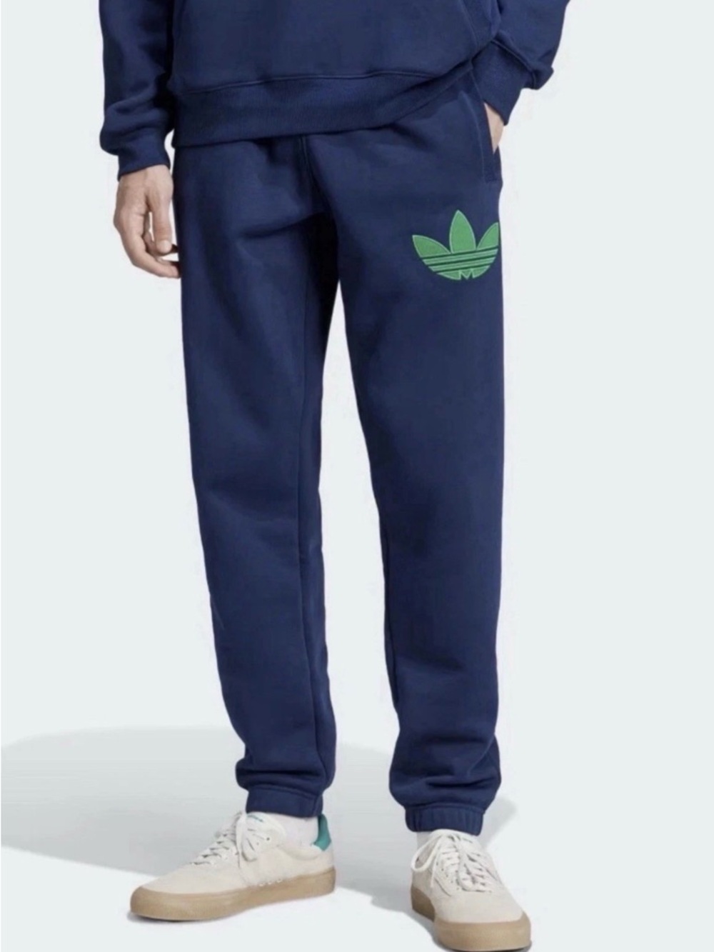 Adidas Mens Size Large ORIGINALS 70S FLEECE JOGGERS Retro Logo New